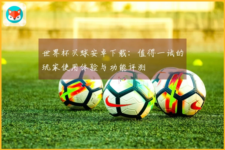 世界杯买球安卓下载：值得一试的玩家使用体验与功能评测